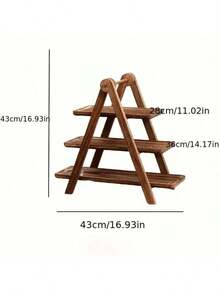 3-Tier Wooden Tray, Made Of Rosewood, No Power Needed, Kitchen Storage Rack, Self-Service Display Stand, Suitable For Home, Hotel, Restaurant - Multicolor - View 4
