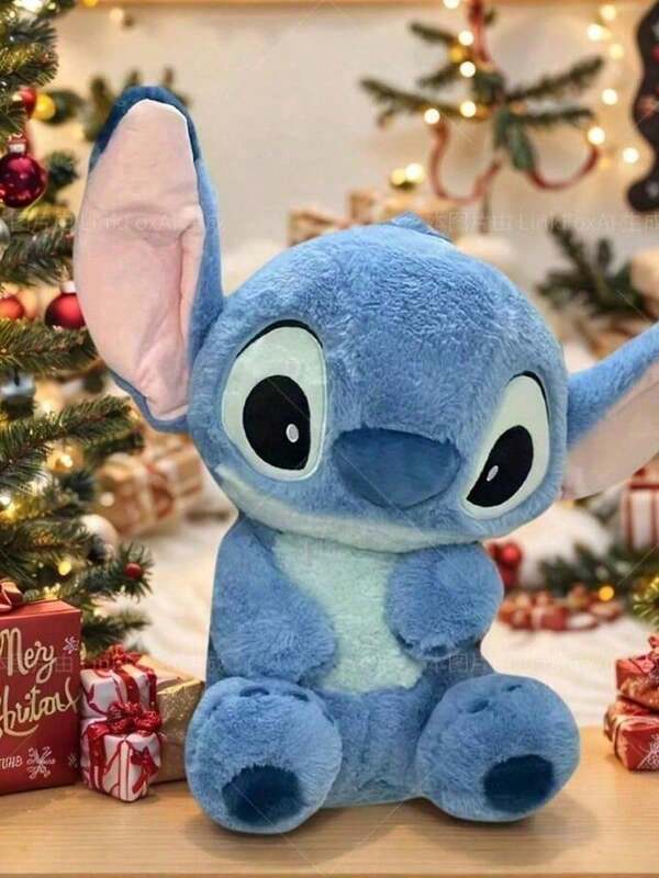 32CM. Peluche bordado azul de Stitch. Adecuado como regalo de cumpleaños, regalo de Navidad, regalo pequeño para fiestas, artículo de decoración del hogar o artículo de decoración del automóvil. Al mismo tiempo, también es un juguete para que los padres y los niños interactúen y jueguen. Peluche. Muñeca. Muñeca de peluche. Regalo para niñas. Niña. Almohada decorativa.
