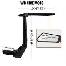WD NICE MOTO Espejo retrovisor de motocicleta WD NICE MOTO, protector de mano para modificación de motocicleta, universal antideslizante, adecuado para manillares de 7/8 pulgadas (22 mm) y aberturas de extremo de varilla de 13-18 mm en bicicletas deportivas y de calle