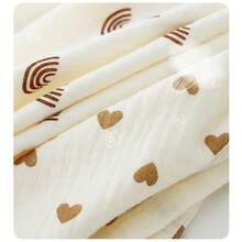 1/2/3/5pcs Set Newborn Baby Handkerchiefs, Random Colors, 4-Layer Soft Absorbent 100% Cotton Gauze Face Towels, Cartoon Drool Bibs - Multicolor - View 5