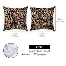 MEMNUN 1pc/2pcs Leopard Print Pattern Throw Pillow Cover [No Pillow Insert], 17.7*17.7in[45*45cm]/19.68*19.68in[50*50cm], [Single-Sided Printing], Farmhouse Country Style Polyester Cushion Cover For Sofa, Bed, Living Room, Bedroom, Car, Office, Hotel Decor, All Season Perfect Gift For Family And Friends - Multicolor - View 15
