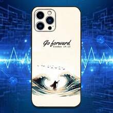 Funda de Teléfono con Verso Bíblico de Jesús Compatible con  16,15,14,13,12,11 Plus, Pro Max, XS, X, XR, SE, Mini, 8, 7, Funda Negra de Silicona Suave, Funda Compatible con  17, Funda  17 Pro, Funda  17 Pro Max - z4 - Ver 7