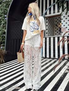 Camiseta Feminina Gola Redonda Estampa LIMONCELLO Blusa em Algodão Premium