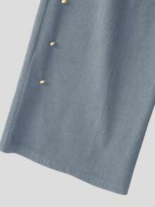 INCERUN Fashion Mens High Waist Zipper Casual Loose Bottoms Wide Leg Trousers Winter Long Pants - Blue - View 8