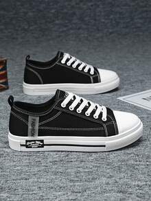 Teens/Youths Canvas Sneakers, Couples Breathable Non-Slip Low-Top Sports Skateboard Shoes, Students Casual Versatile Canvas Shoes