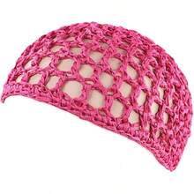Women Soft Rayon Snood Hat Hair Net Crocheted Hair Net Mix Colorshalloween - 庫菲玫瑰-2件 - 查看 1