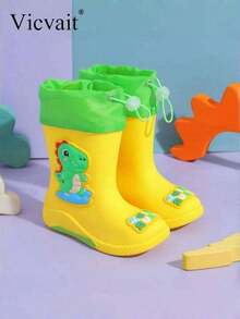 بوت المطر للأطفال موديل 2024 الجديد، بوت مطر للأولاد الصغار، بوت مطر للبنات مقاومة للماء من الجلد الصناعي، بوت مياه للأولاد متوسطة الارتفاع