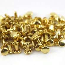 50/100sets 6mm 8mm Metal Double Cap Rivets Studs Round Rivet For Leather Craft Bag Belt Garments Hat Shoes Pet Collar Decor