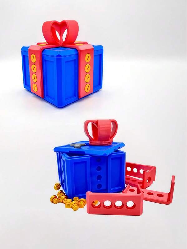 1/2 صندوق هدية مزعج للتخزين، ألعاب خدعة مطبوعة ثلاثية الأبعاد (متوفرة بثلاثة أحجام وألوان متعددة)، صندوق تخزين مع براغي صغيرة، مناسب كهدية للفتيات، مناسب كهدية لعيد الهالوين، هدية رأس السنة، مناسب لتوزيع الهدايا في مناسبات مختلفة مثل الحفلات