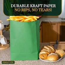 Green Paper Bags 4lb Pack Of 25 Count.@Wvz8craix