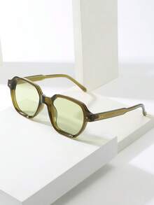 1pc Unisex Retro Round Frame Minimalist Fashion Fashion Glasses (Suitable For Driving, Travel, Vacation, Casual, Outdoor Activities, Daily Use)