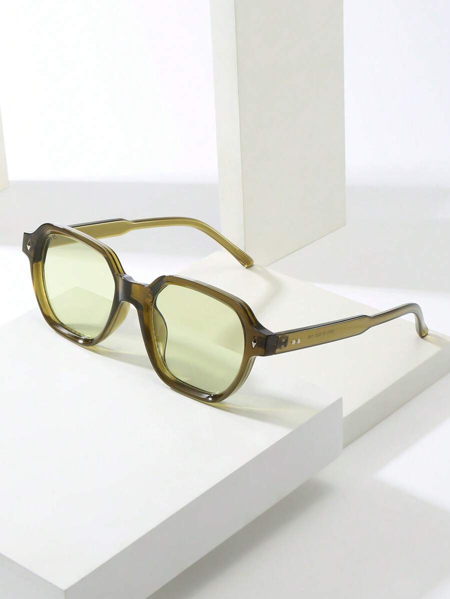 1pc Unisex Retro Round Frame Minimalist Fashion Fashion Glasses (Suitable For Driving, Travel, Vacation, Casual, Outdoor Activities, Daily Use)