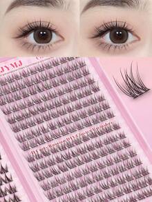 352 Clusters / 32 Rows Comic Eyelash Clusters Comic Eyelash Clusters Anime Cluster Eyelash Extension Clusters Cluster Eyelashes Natural Effect Eyelashes Elf Cluster Eyelashes Comic Single Eyelashes For Beginners Halloween Christmas Party Use - 黑色 - 查看 4