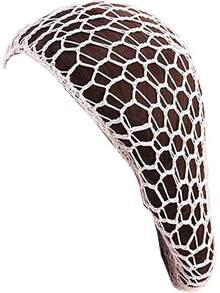 Women Soft Rayon Snood Hat Hair Net Crocheted Hair Net Mix Colorshalloween - Fw-12-白色 - 查看 1