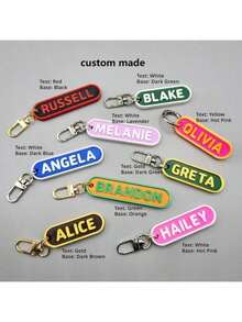 Personalized Name Keychain / Multicolor Customized Keychain / Keyring / Bag Tag / Name Plate / Back To School - 3D Printed Plastic,Apparel Accessories,Chic Autumn, Utilitarian Chic