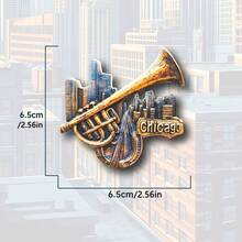 USA Landmark Resin Fridge Magnets Set For Refrigerator Decor, Travel Souvenir Collection, Unique Gift For Friends, Family, Travel Lovers | Home Office Bulletin Board Decoration - Multicolor - View 18