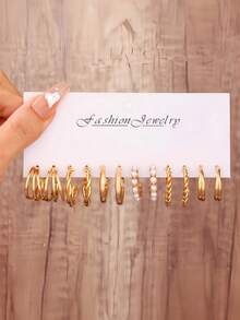 12/48/60 Pcs Faux Pearl Stud & Hoop Earrings Set For Women – Elegant & Minimalist Jewelry For Daily Office Wear, Work Outfits, And Gifts For Mom Or Wife– Statement Winter Christmas Accessories, Vintage Decorations, Stack Jewelry