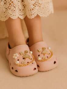Children's Babouche Flip Flop Girl's Sandal With Ornaments - Bụi hồng - Xem 2