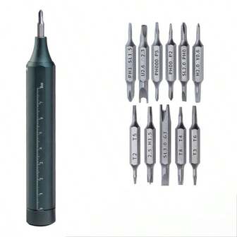 22-In-1 Precision Magnetic Pen Screwdriver | Mini Multi-Function Repair Tool Kit For Watches, Glasses, Mobile Phone, Camera, PC | Pocket Screwdriver Set Christmas Gift