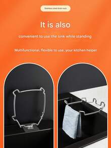 3-Hole Stainless Steel Sink Strainer, Sink Drain Filter, Kitchen Sink Strainer, Sink Corner Strainer, Sink Basket Strainer, Kitchen Sink Accessories - Multicolor - View 7