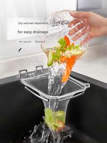 3-Hole Stainless Steel Sink Strainer, Sink Drain Filter, Kitchen Sink Strainer, Sink Corner Strainer, Sink Basket Strainer, Kitchen Sink Accessories - Multicolor - View 3