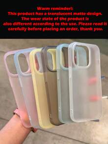 Colors Ultra-Thin Matte Transparent Phone Case, Suitable For IPhone 17/16/15/14 Pro Max Plus/12/13/11, Soft Semi-Transparent Shock-Proof Ultra-Thin TPU Back Cover - Matte White - View 4