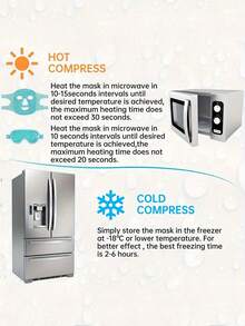 1pc Ice Facial Mask, Full Face Cold & Hot Compress Mask, Gel Ice Pack, Cold Compress, Mask Strap, Face Mask, Cold & Hot Eye Mask, Gel Pack, Ice Pop, Cold Compress Pack, Cold & Hot Compress Neck & Shoulder Gel Ice Mask Set, Eye Cold Compress, Reusable Cold Eye Mask, Relieve Fatigue, Suitable For Bedroom, Travel, Office, School, Back To School, Beach, Travel, Unisex, Ideal For Travel, Sports, Office And Gift-Giving - 彩色 - 查看 11