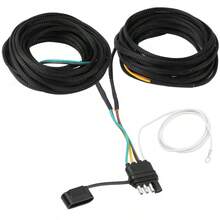 Arns de cableado de remolque de 4 pines y 5 cables, 22 pies para recableado, luces traseras en ambos lados, arns de cableado para remolque de barco, conector plano de remolque de 5 cables, luces de - inicial - Ver 1