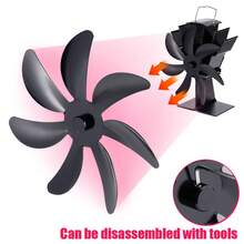 Repuestos de 7 aspas de ventilador específicos para chimenea, de aleación de aluminio silenciosos y eficientes, accesorios convencionales para ventilador de chimenea - 16,5 cm - Ver 4