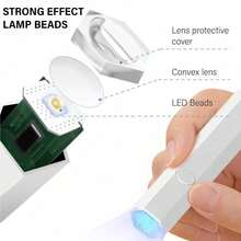 Handheld UV Light For Gel Nails, Portable Nail Lamp, Mini Nail Light, Cordless Rechargeable USB Nail Dryer For Fast Curing, - 美甲燈筆 - 查看 9