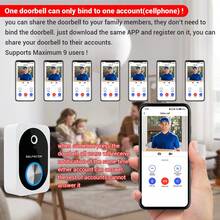 Smart APP Video Doorbell, 480P High-Definition Pixel, Intelligent App Monitoring Supports Video Calls, Voice Conversion, Automatic Capture, Free Cloud Storage, Mobile Push Notifications, And Can Be Shared By Multiple Apps For Video Monitoring And Installation - 白色 - 查看 5