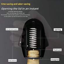 Penguin Bottle Opener, Cartoon Creative Bottle Cap Opener, Pressure-Activated Bottle Opener Tool For Beer, Champagne, Beverages, Home Use