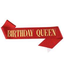 Faja con tirantes de hombro de oro brillante y con lentejuelas para fiesta de cumpleaños, "Feliz cumpleaños, mi princesa", elegante, linda y hermosa, para Navidad - Multicolor - Ver 15
