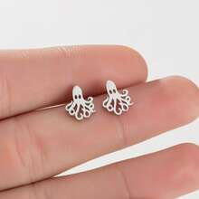 1 Paar Cut Out Krone Löwen Tier Edelstahl Ohrstecker für Herren, Tideway Punk Schmuck als Geschenk für Männer/Valentinstag Ohrringe