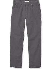 Mens Relaxed-Fit Carpenter Utility Pant With Pockets, Fashionable Workwear - Grey - View 9