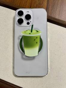 Coffee Latte Magnetic Phone Holder, Suitable For Magnetic Phone Cases, Slouchy Desktop Stand, Compatible With Smartphones Compatible With IPhone, Android Phone, Gift For Birthday, Family, Friends Push-Pull Phone Grip Phone Accessories - 彩色 - 查看 1