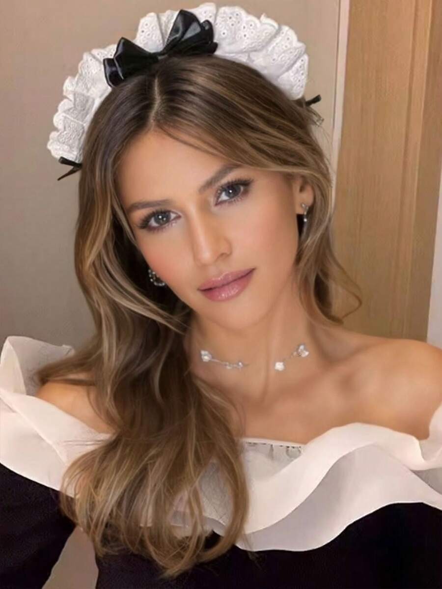 1 szt. Elegancka opaska na głowę z kokardą, modna i uniwersalna ozdoba do włosów, odpowiednia na wyjścia, Dzień Matki, powrót do szkoły, Święto Dziękczynienia, Boże Narodzenie, karnawał, prezent świąteczny