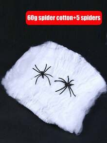 Halloween Dekorationen künstliches Spinnennetz super dehnbar Spinnweben mit falschen Spinnen gruselige Party Szene Deko Horror Haus Requisiten