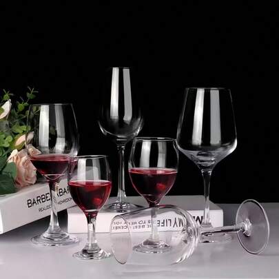 2/4/6 Stücke Rotwein Glas Set, Gläser mit Stiel, geeignet für Zuhause, Hotel, Bar, Showroom, Restaurant Dekoration, wiederverwendbare Wein- und Champagnergläser, Industrielle Gastronomieausstattung