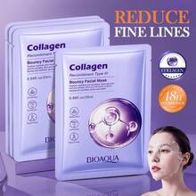 5pcs/Pack Collagen Elastic Face Mask, High Moisturizing, Replenishing, Pore Tightening, Smoothing, Enhancing Skin Elasticity, Suitable For All Skin Types - White - View 1