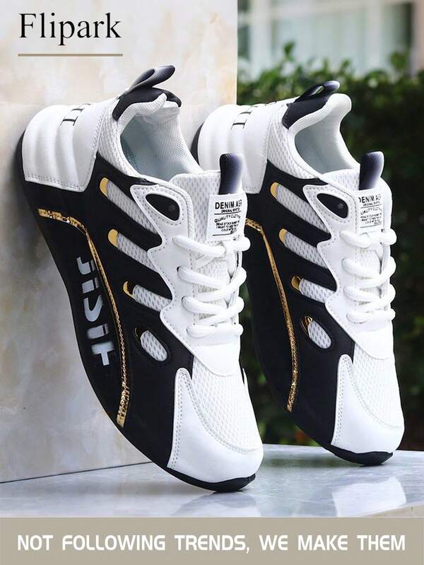 Flipark Zapatos deportivos casuales con malla transpirable para hombres, suela suave y resistente al desgaste