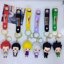 1pc HUNTER Anime Keychain Killua Zoldyck Hisoka Kurapika Gon Freecss Cartoon Handmade Pendant, Car Backpack Pendant Small Gift, Ideal Party Gift, Christmas Gift, Birthday Gift (Random Style Color) - Multicolor - View 9