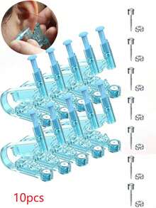 20/10/5PCS Disposable Ear Piercing Gun Kit Asepsis Healthy Easily Use Nose Lip Earring Piercer Tool Machine Set Ear Studs Body Jewelry Accessories