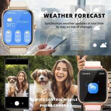 Sports Smart Watch, 4.65cm Full Touch Screen Display with Message, Answer Make Call Smartwatch, Sleep Monitoring, Sports Pedometer, Information Alerts, for iPhon/IOS Android Phones, Smartbands Fitness Watch for Women Men Friend Gift, Birthday Gift - Negro - Ver 9