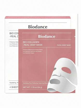Collagen Face Mask 3 Packs Bio-Collagen Real Deep Overnight Mask For Women's Skincare Deep Hydration & Pore Tightening Facial Mask