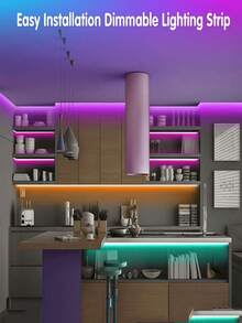 3,28ft-98ft intelligente RGB LED Streifen Leuchten, inklusive 44-Tasten Fernbedienung, 6 individuelle Modi, einstellbare Helligkeit & Geschwindigkeit, einfache Installation, geeignet für Schlafzimmer, Decke, Party, Weihnachtsdekoration, TV Hintergrundbeleuchtung, Raumdekoration