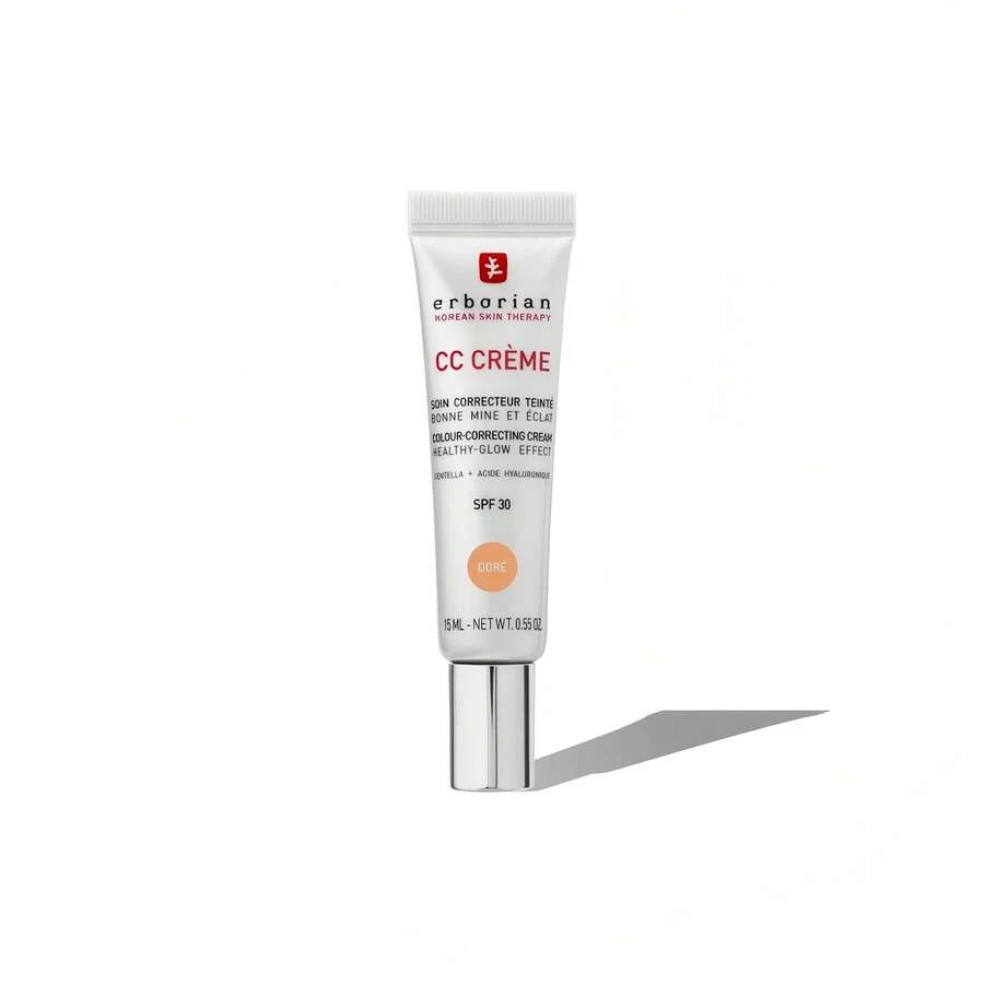 Erborian CC霜 SPF30（金色）旅行装 15毫升/0.55盎司 | 均匀肤色 韩式护肤彩妆二合一 | 保湿 | 轻盈 | 遮盖瑕疵 | 自然 | 光泽妆效 - 金的 - 查看 1