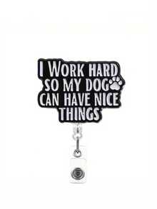 1 buc Cuvinte Interesante - Clemă Telescopică pentru Insignă cu Lucrări Din Greutate - Obiect Mic de Identitate la Modă DIY, Clemă Metalică, Ușor de Agățat, Este Un Obiect Mic Practic Pentru Locuri de Birouri, Expoziții, Școli, Spitale, Angajații De Birouri Pentru a Evidenția Rolele De Insignă Personalizate Auto-Asamblare, Suport Pentru Insignă De ID Foarte Potrivit Pentru Medici, Asistente Medicale Și Profesori Personal De Birou Voluntar Rolă De Insignă De Toamnă