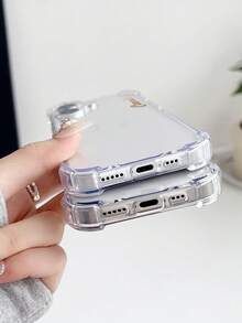 1 chiếc ốp lưng điện thoại trong suốt, chống sốc, có thể tùy chỉnh chữ ký, tương thích với iPhone 11/12/13/14/15/16/16pro/16plus/16promax/17/1pro/17promax/17air, Pixel 9A/S24/S25ultra/S25plus/S25edge/A17/A07, Moto G85, Infinix Hot 50 Pro+, thích hợp làm quà tặng hàng ngày cho bạn bè. - Trong sáng - Xem 4