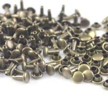 50/100sets 6mm 8mm Metal Double Cap Rivets Studs Round Rivet For Leather Craft Bag Belt Garments Hat Shoes Pet Collar Decor